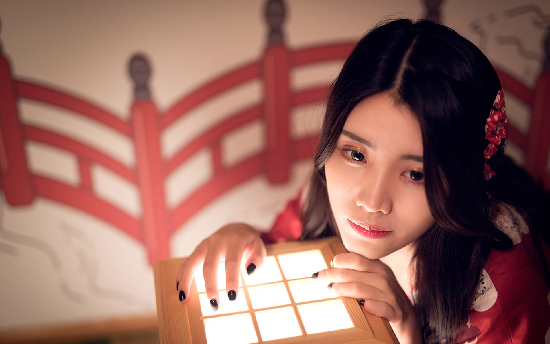 美女 文艺古风 和服