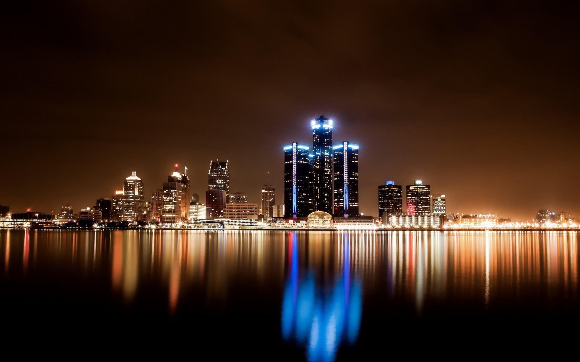 风景 城市夜景 灯光