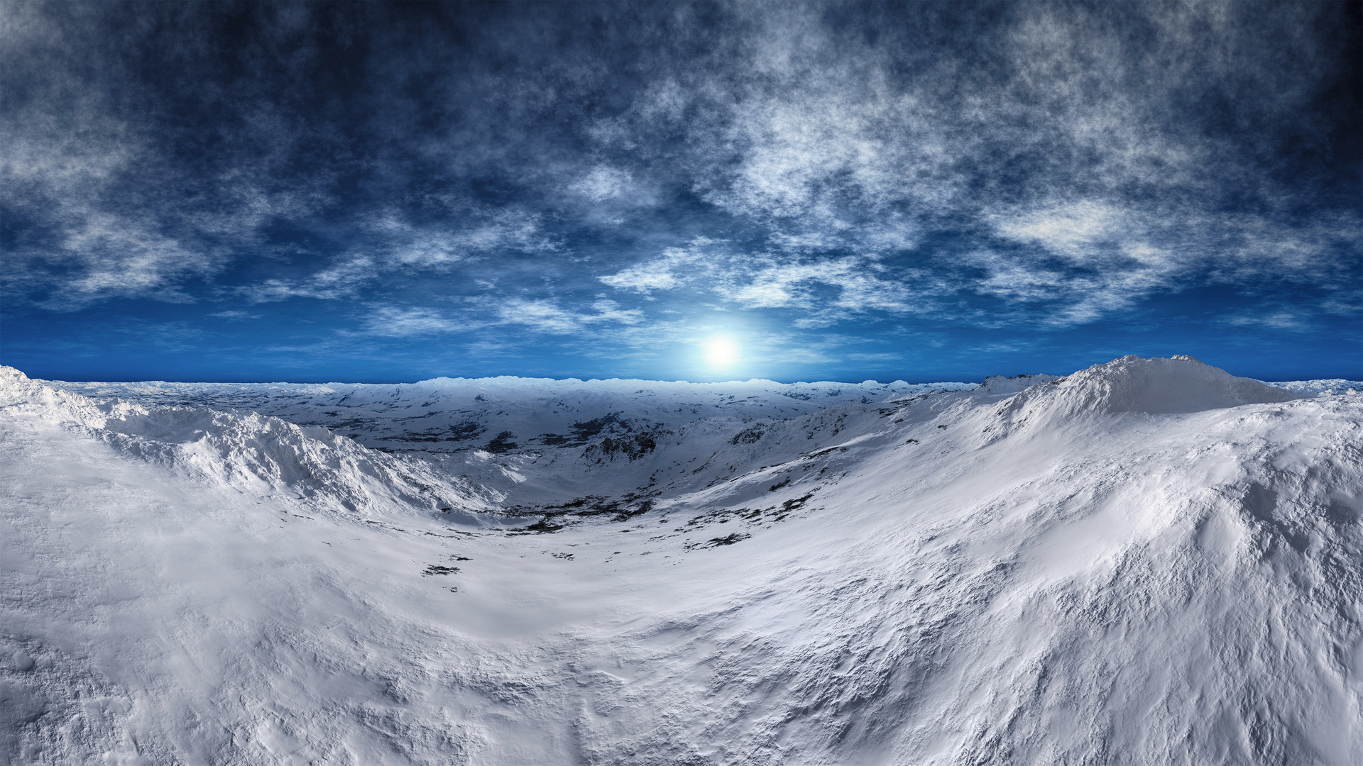 风景 雪山 高原 月光