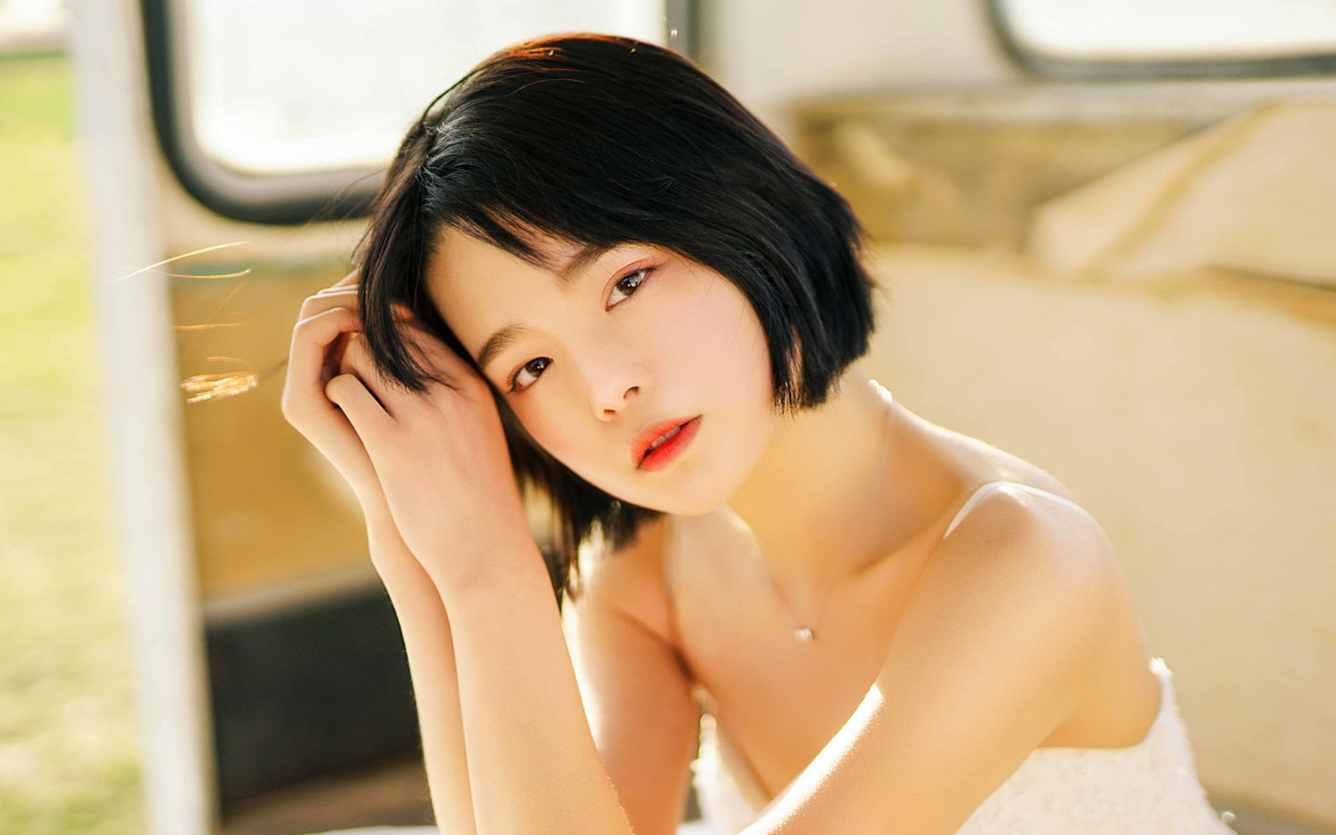 清纯  清新美女唯美