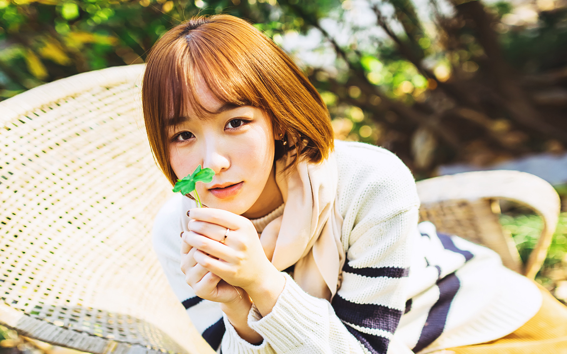 清纯 文艺 阳光 冬日 唯美 短发 治愈