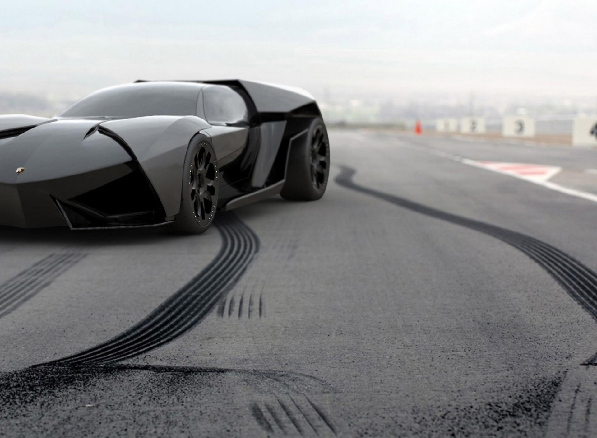 兰博基尼 黑色跑车