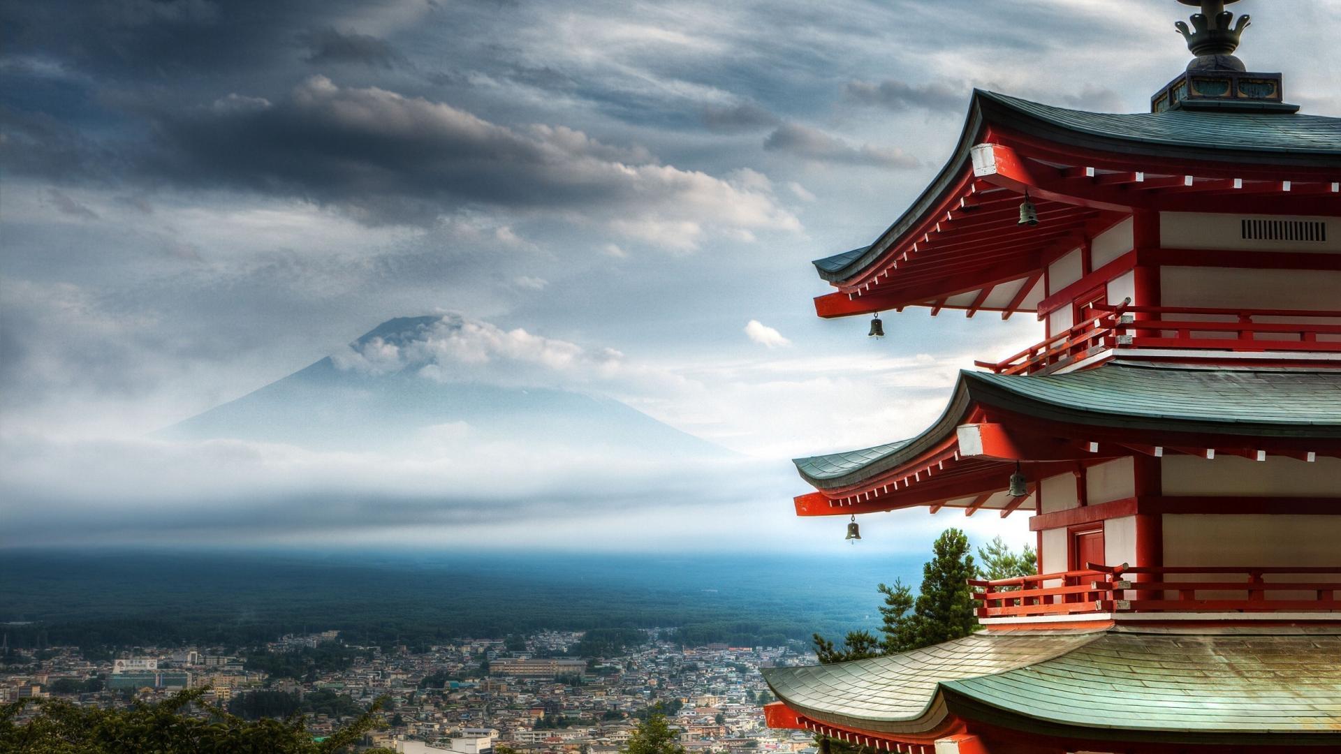 风景 建筑 富士山 日本 旅游胜地