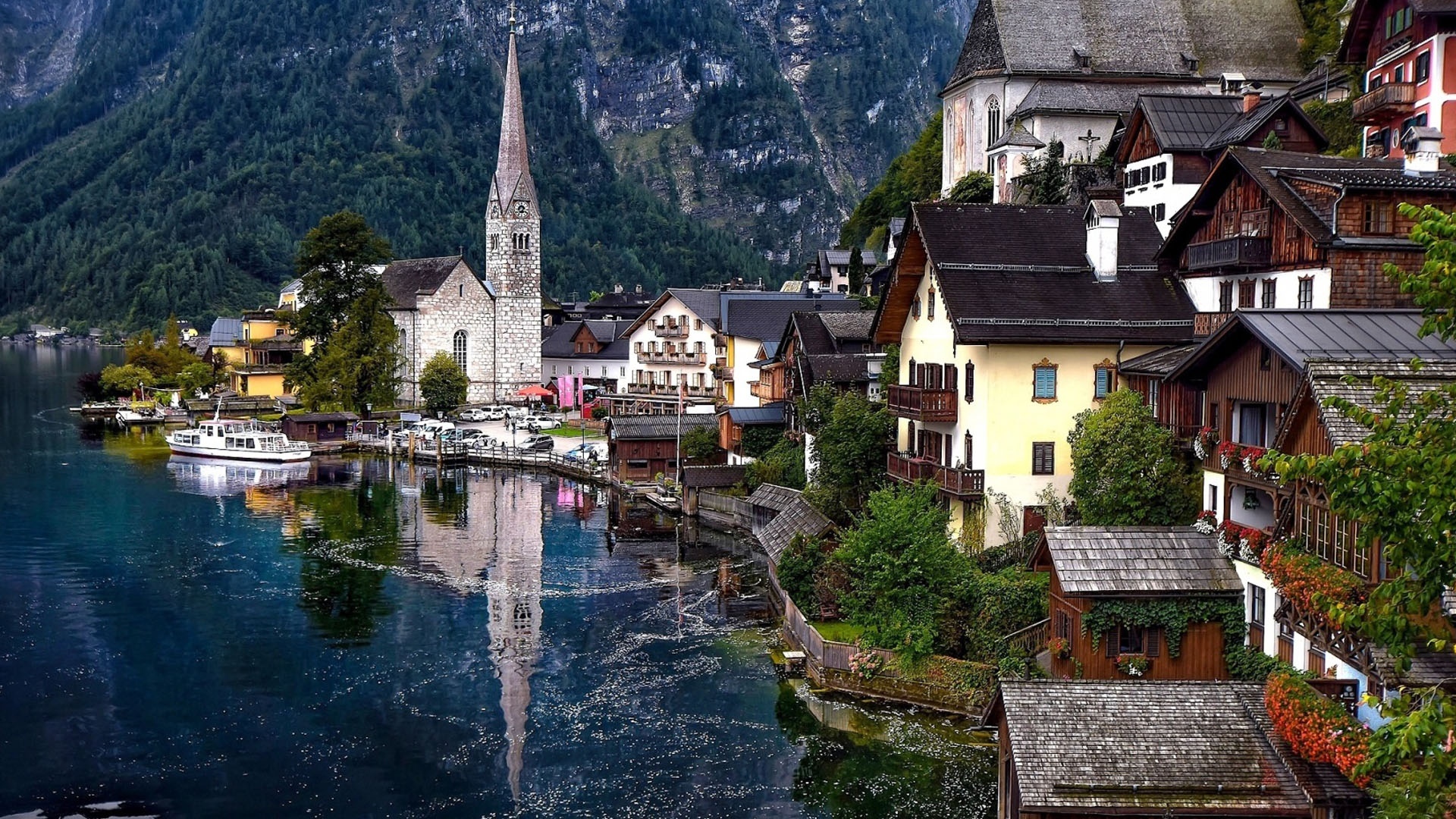 自然风光  奥地利哈尔施塔特风景