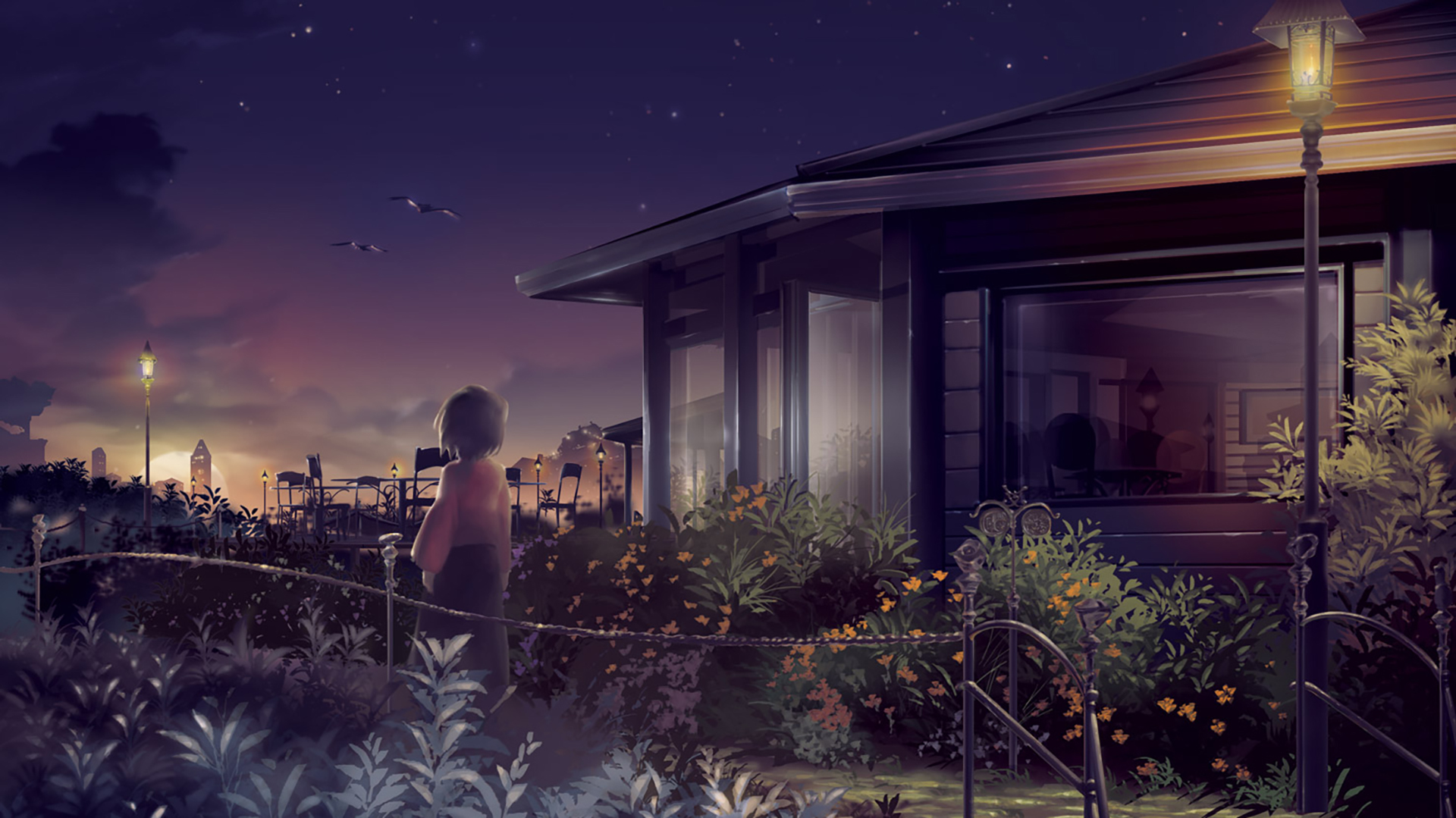 动漫 卡通 夜空