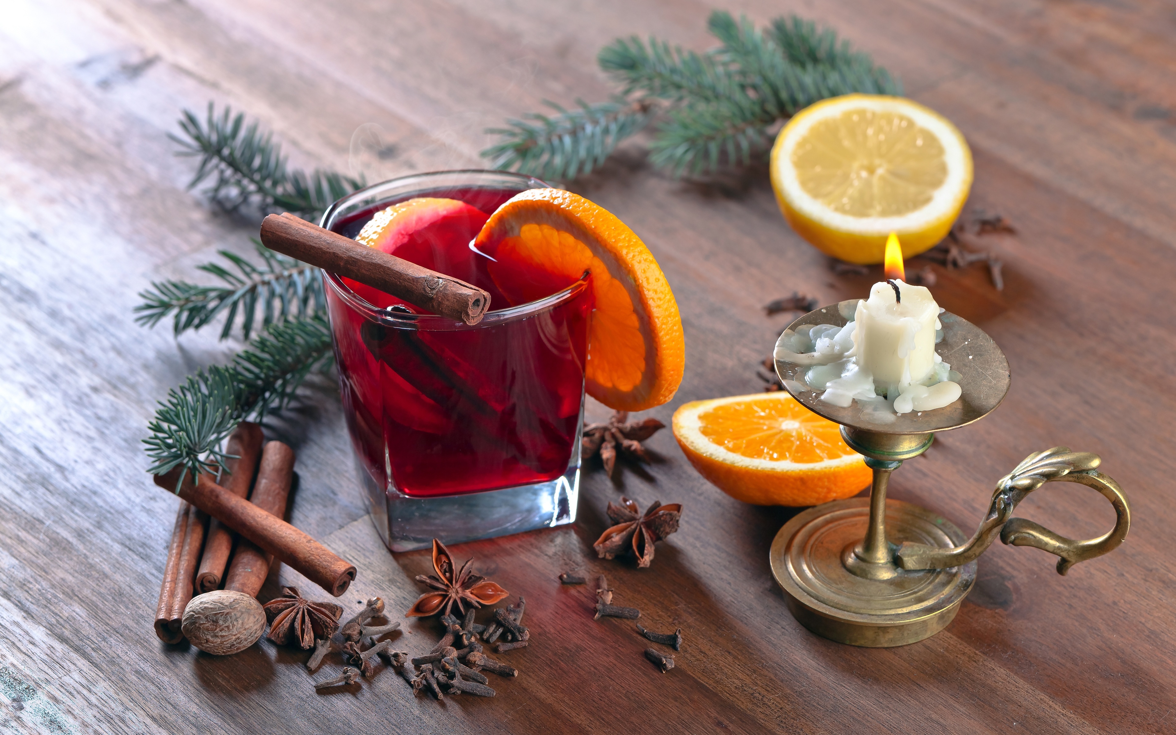 果汁 水果 蜡烛