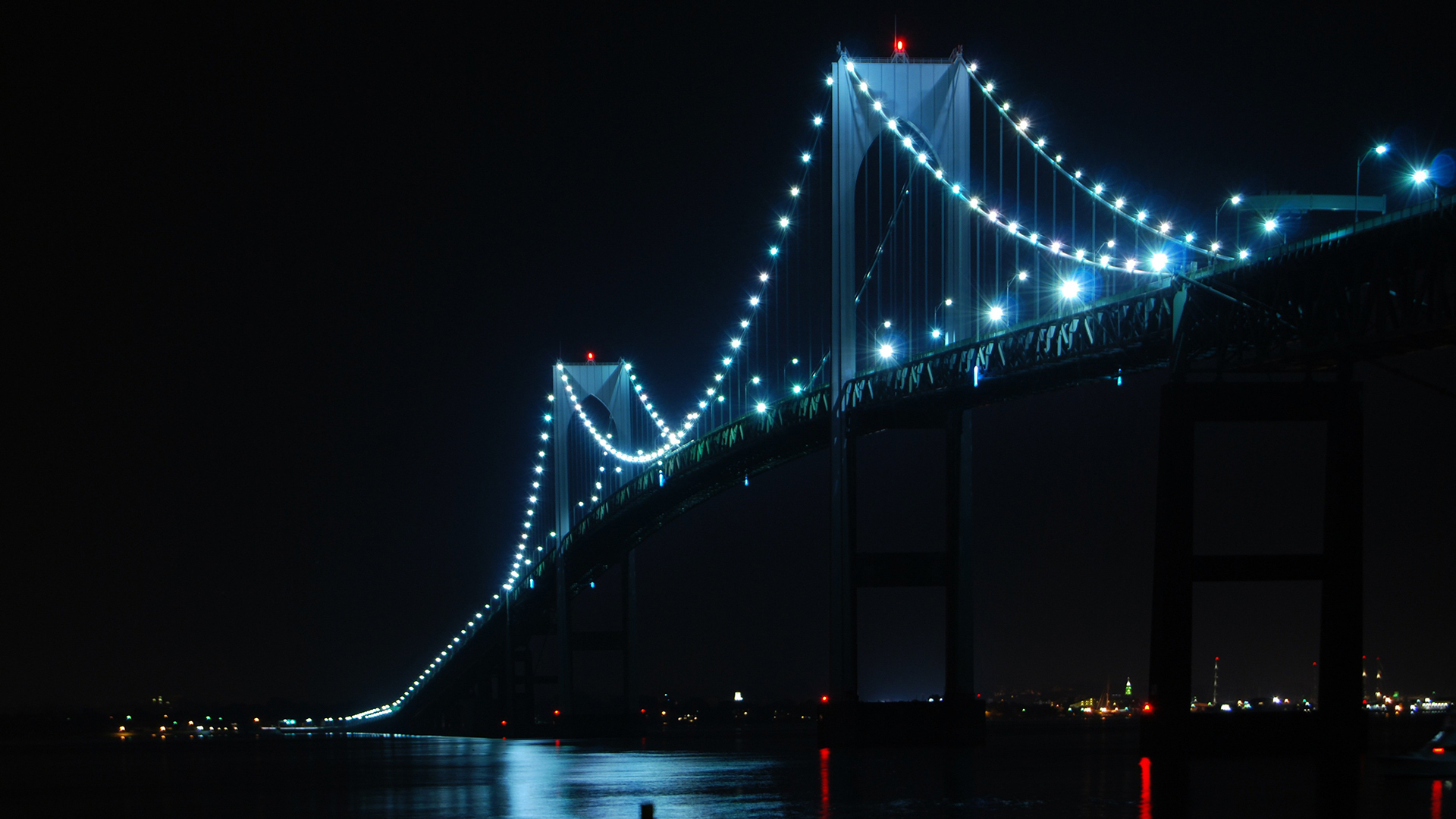 风景 城市夜景 建筑 大桥 纽约