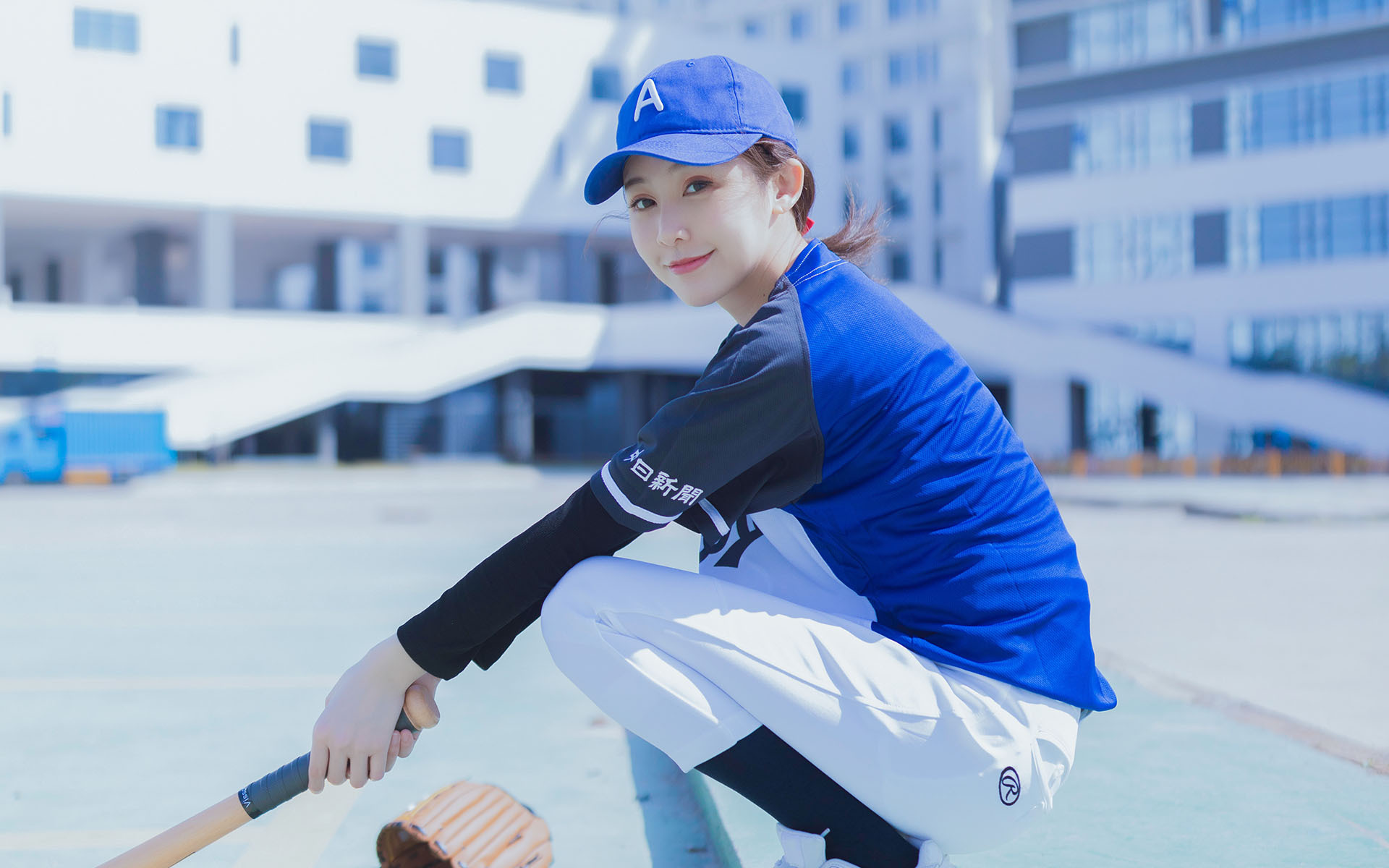 美女模特 清纯 棒球 校园