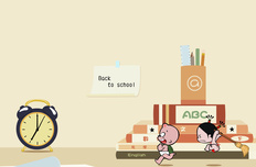 动漫 开学 手绘 卡通 儿童桌面专用