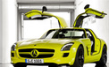 Mercedes Benz 奔驰 纯电力 超跑 跑车 汽车 黄色  2012Y十月31D 儿童桌面专用