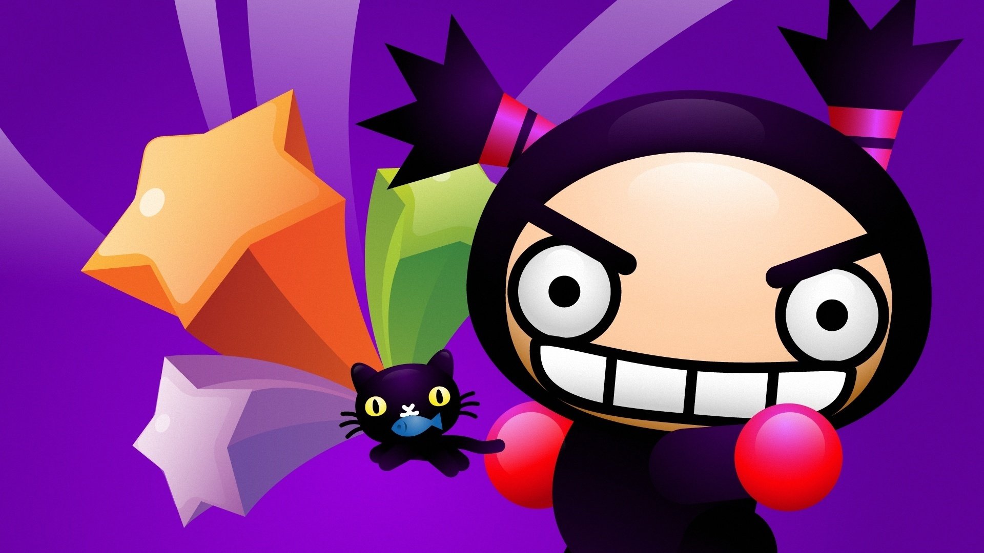 动漫 卡通 pucca 中国娃娃 可爱 儿童桌面专用