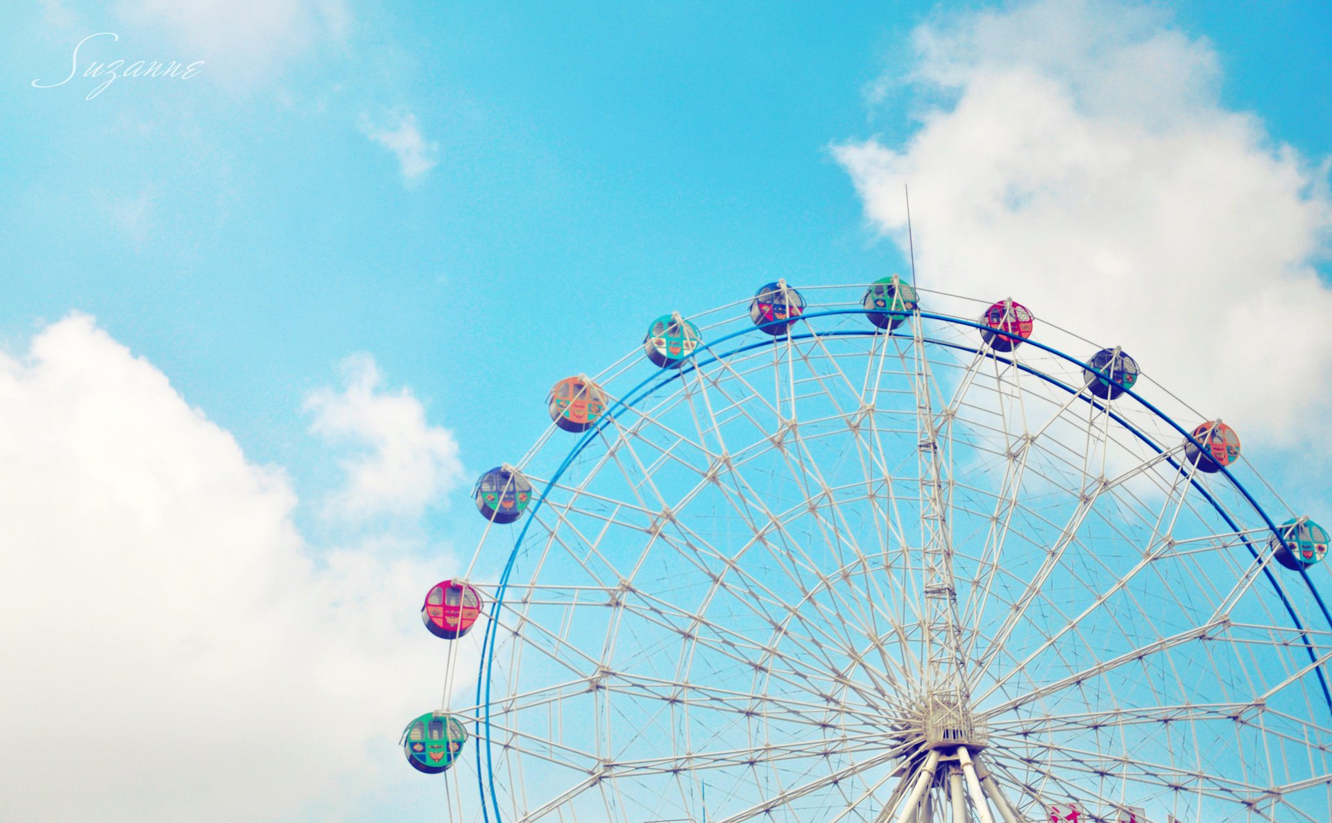 小清新 唯美 温馨 温暖 阳光 治愈系 安静 生活 慢生活 清新淡雅 温馨一刻 摩天轮 蓝天白云 静物写真