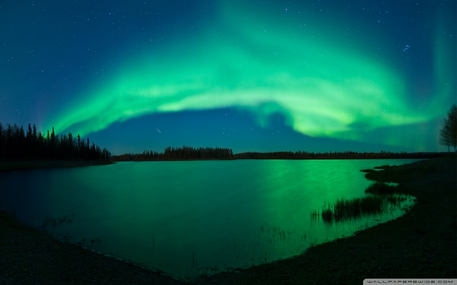 大自然 神奇 奇迹 极光 绚丽 意境  绿色 世界尽头的绚烂之美