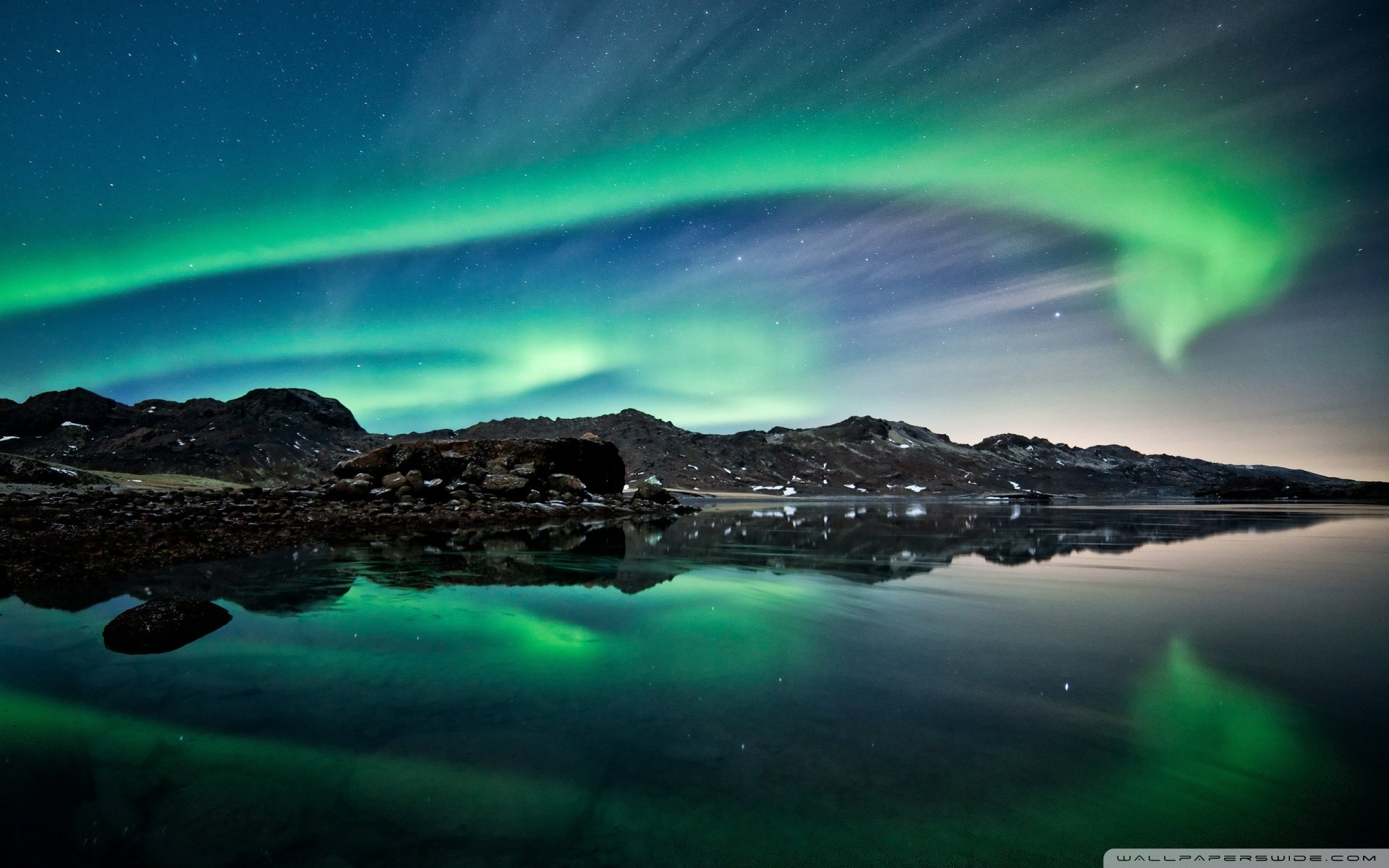 大自然 神奇 奇迹 极光 绚丽 意境  绿色 世界尽头的绚烂之美