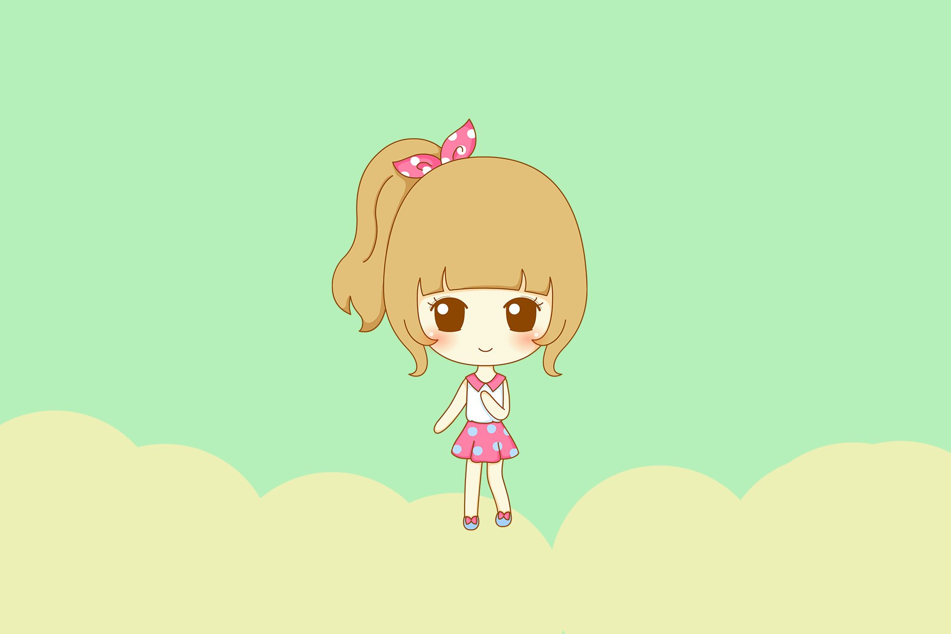 鬼鬼 鬼小妞 可爱 手绘 卡通 女孩 清新