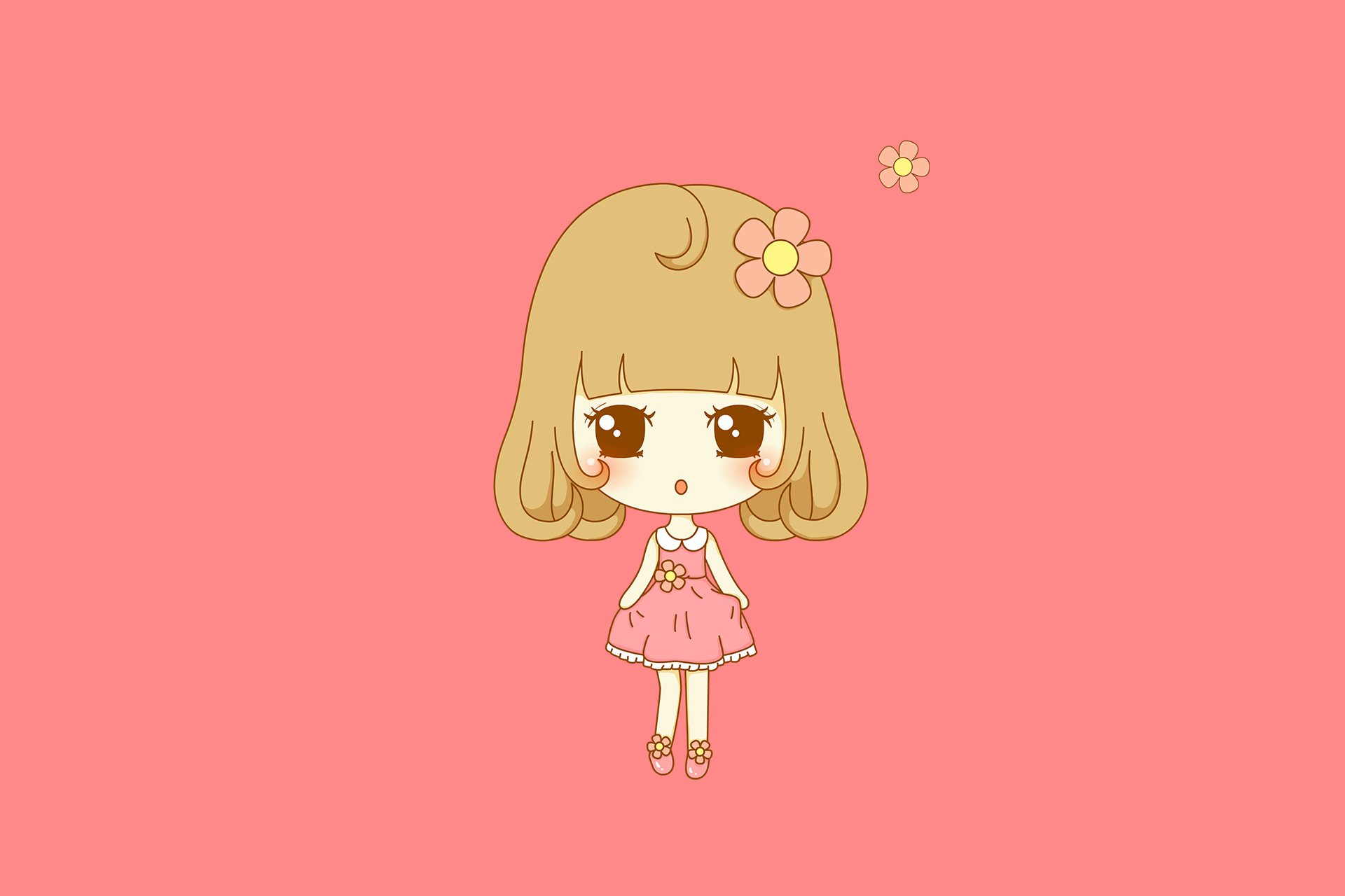 鬼鬼 鬼小妞 可爱 手绘 卡通 女孩 清新