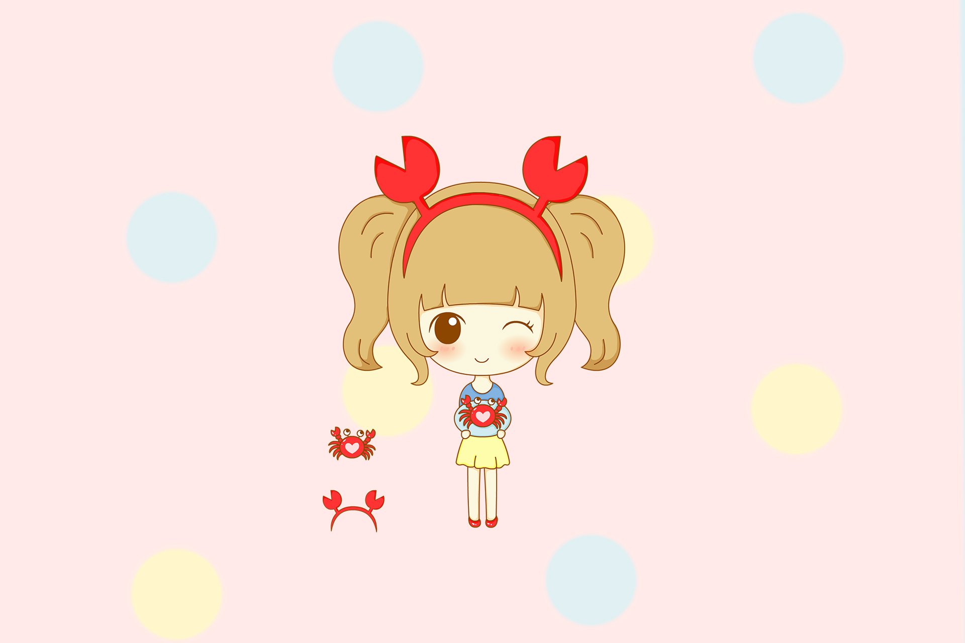 鬼鬼 鬼小妞 可爱 手绘 卡通 女孩 清新