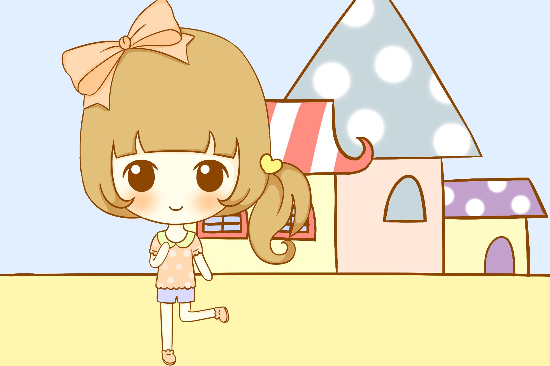 鬼鬼 鬼小妞 可爱 手绘 卡通 女孩 清新