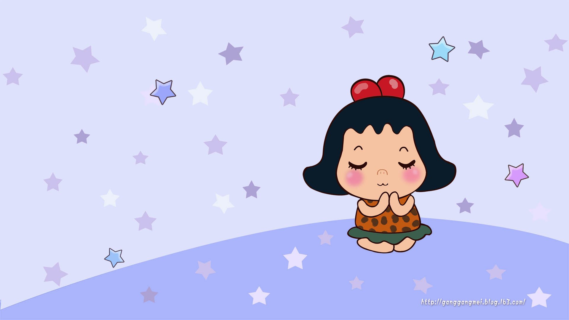 卡通 手绘 女孩 岗岗妹