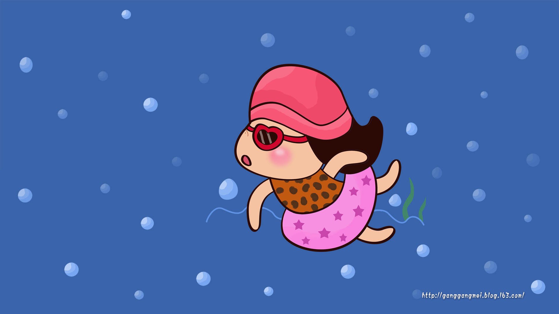 卡通 手绘 女孩 岗岗妹