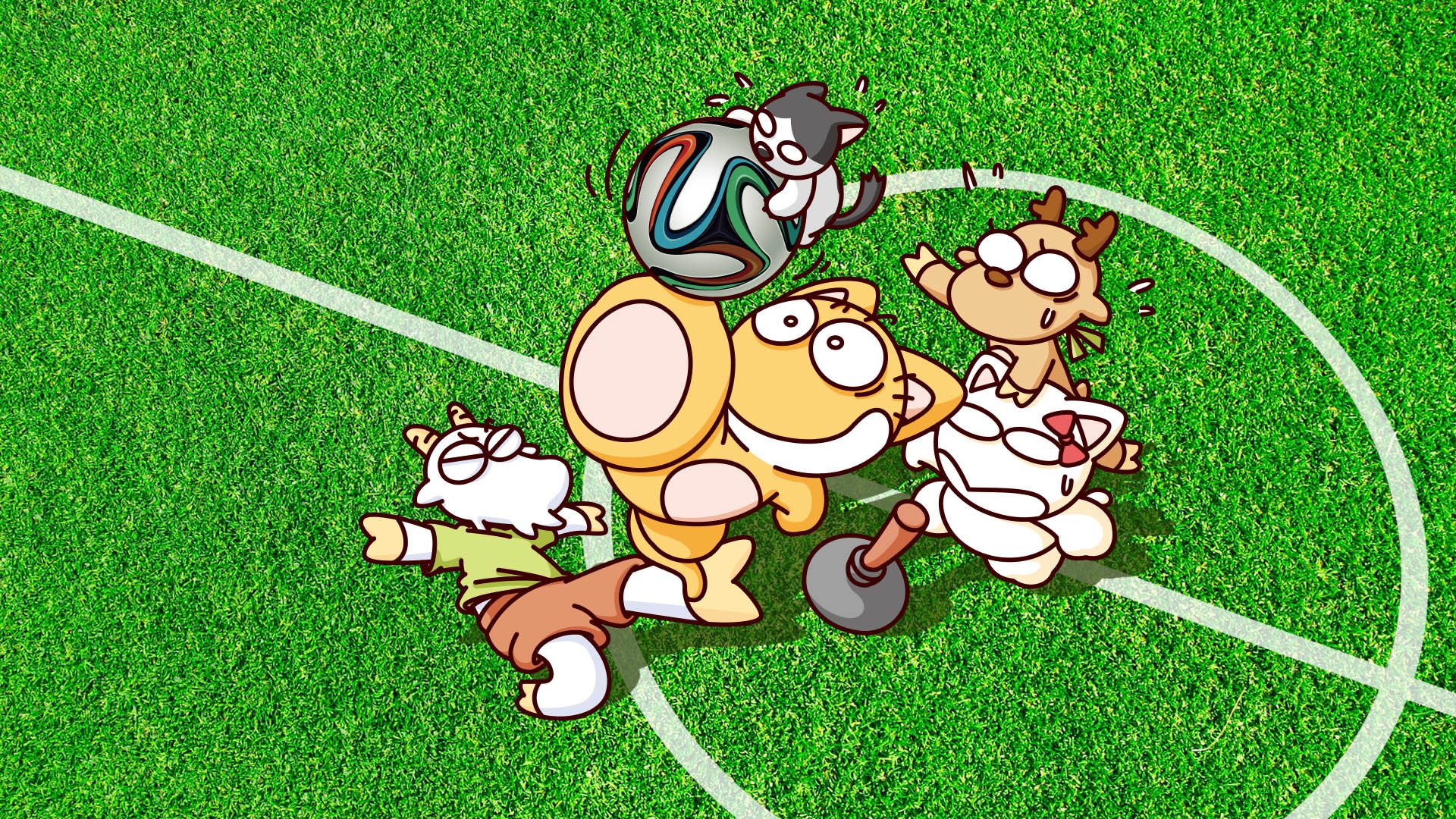 皮揣子猫 卡通 世界杯