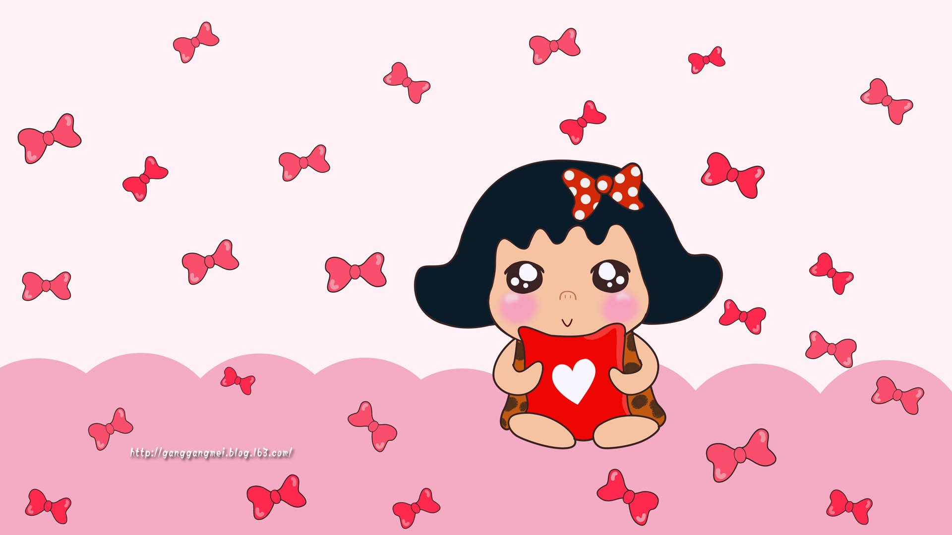 卡通 手绘 女孩 岗岗妹