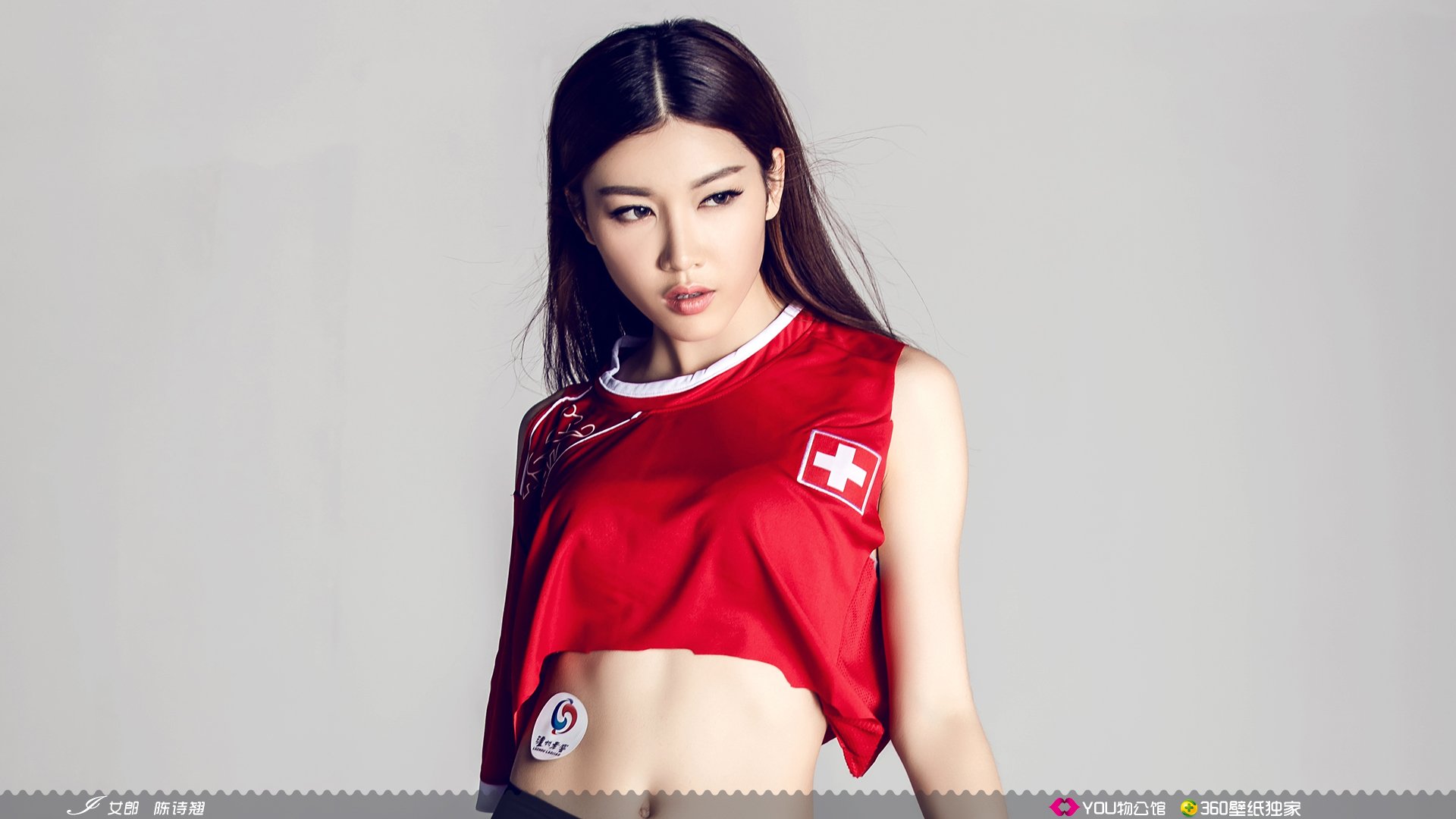 YOU物公馆  @YOU物公馆官博 美女 YOU物馆 足球宝贝 世界杯 瑞士队 I女郎 陈诗翘