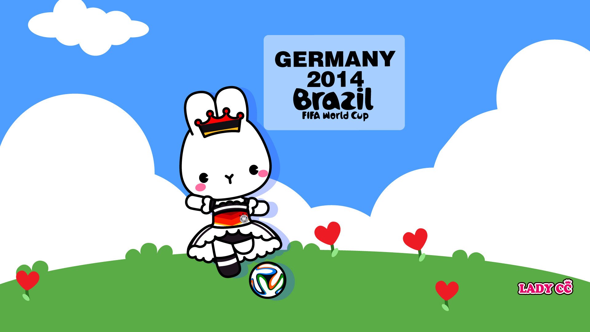 茜茜公主  世界杯 卡通 兔子 LADY CC LADYCC