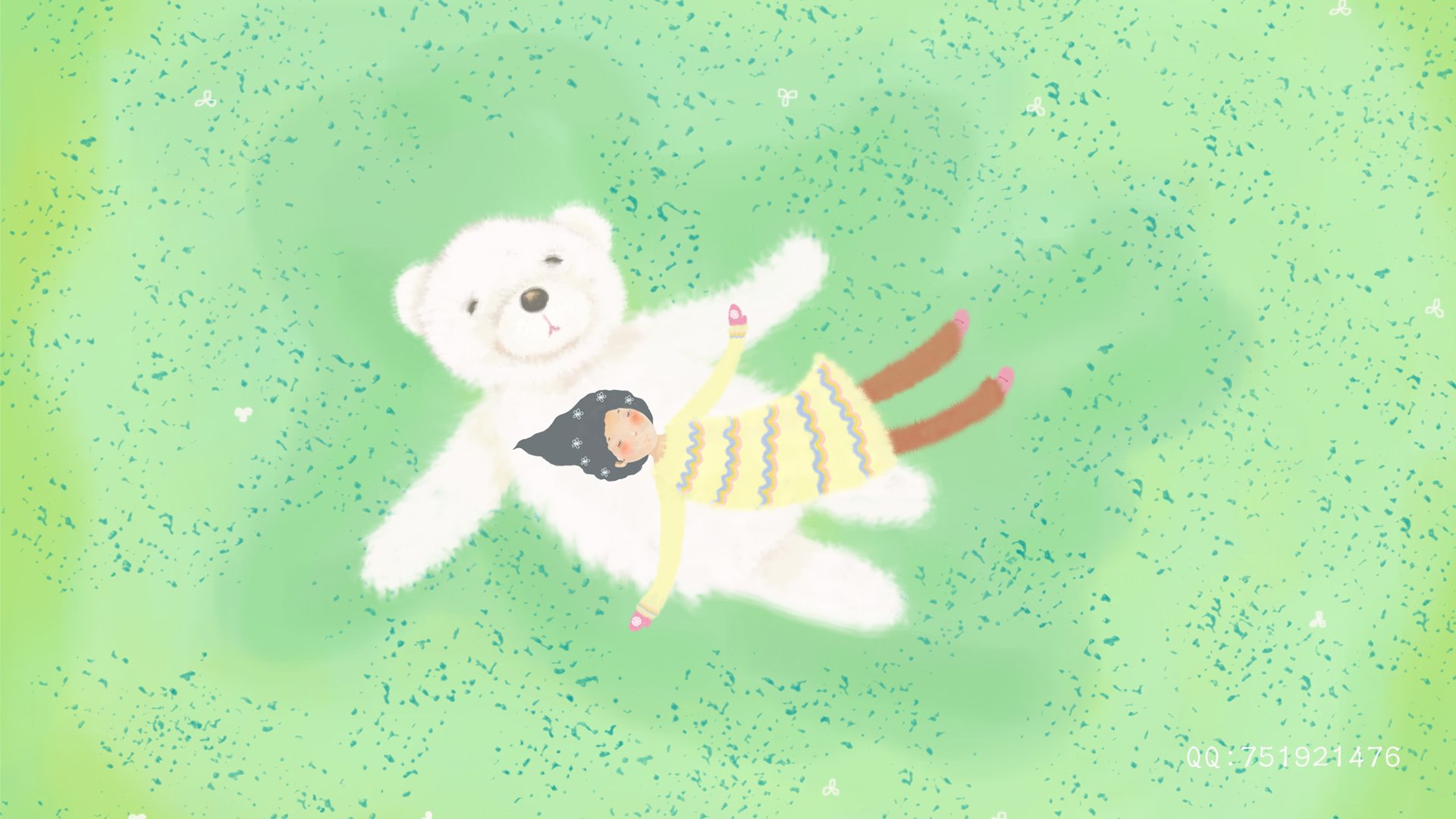 梦里飞插画 女孩 梦幻