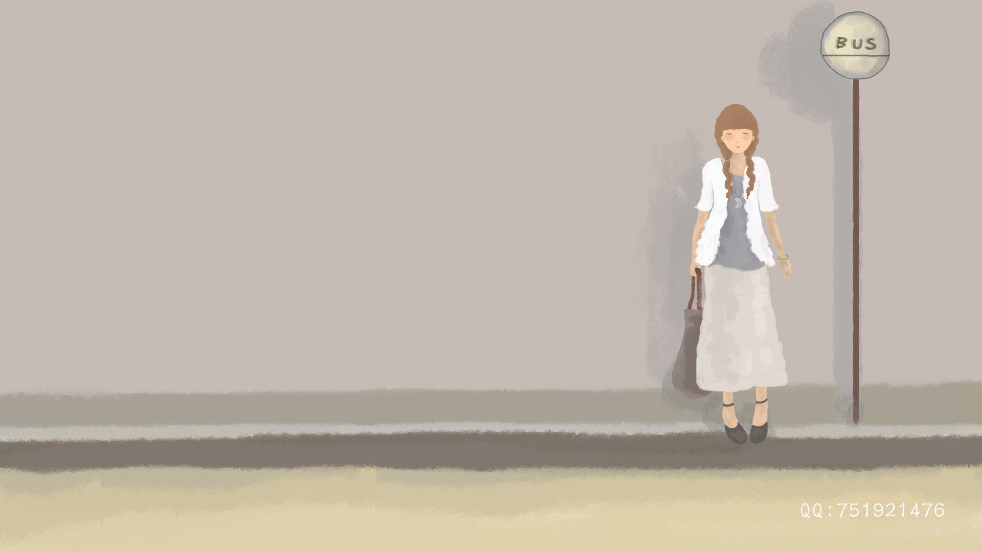 梦里飞插画 女孩 梦幻