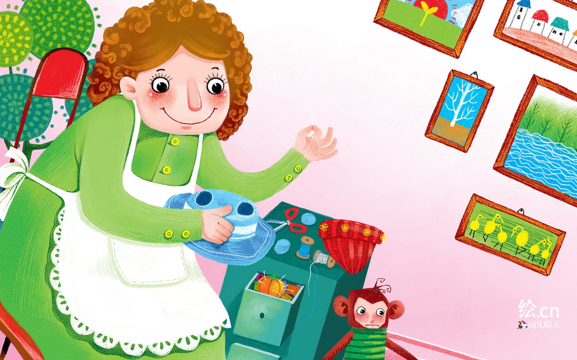 画儿晴天 童趣 手绘