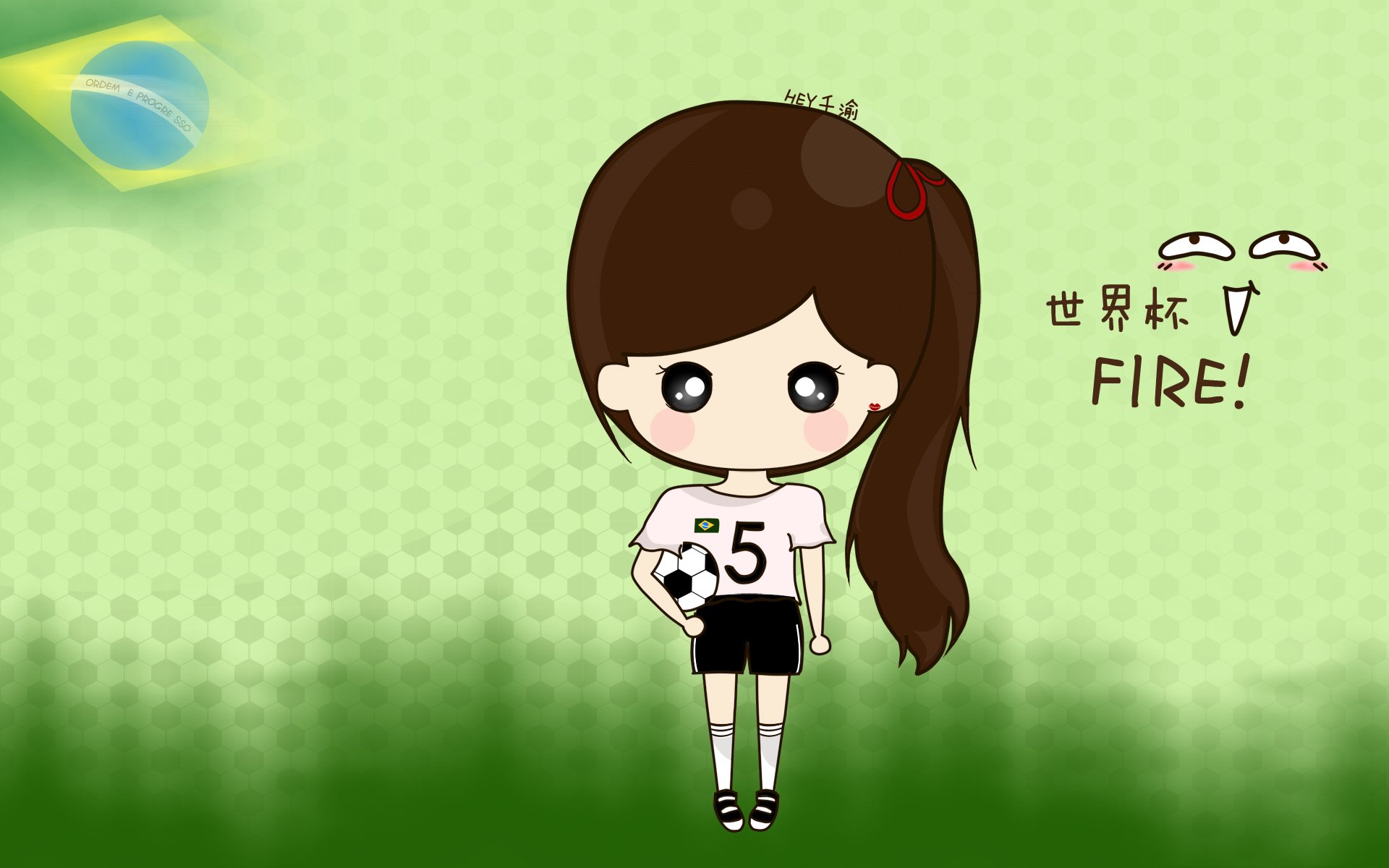 千渝 小千渝 女孩 可爱 世界杯