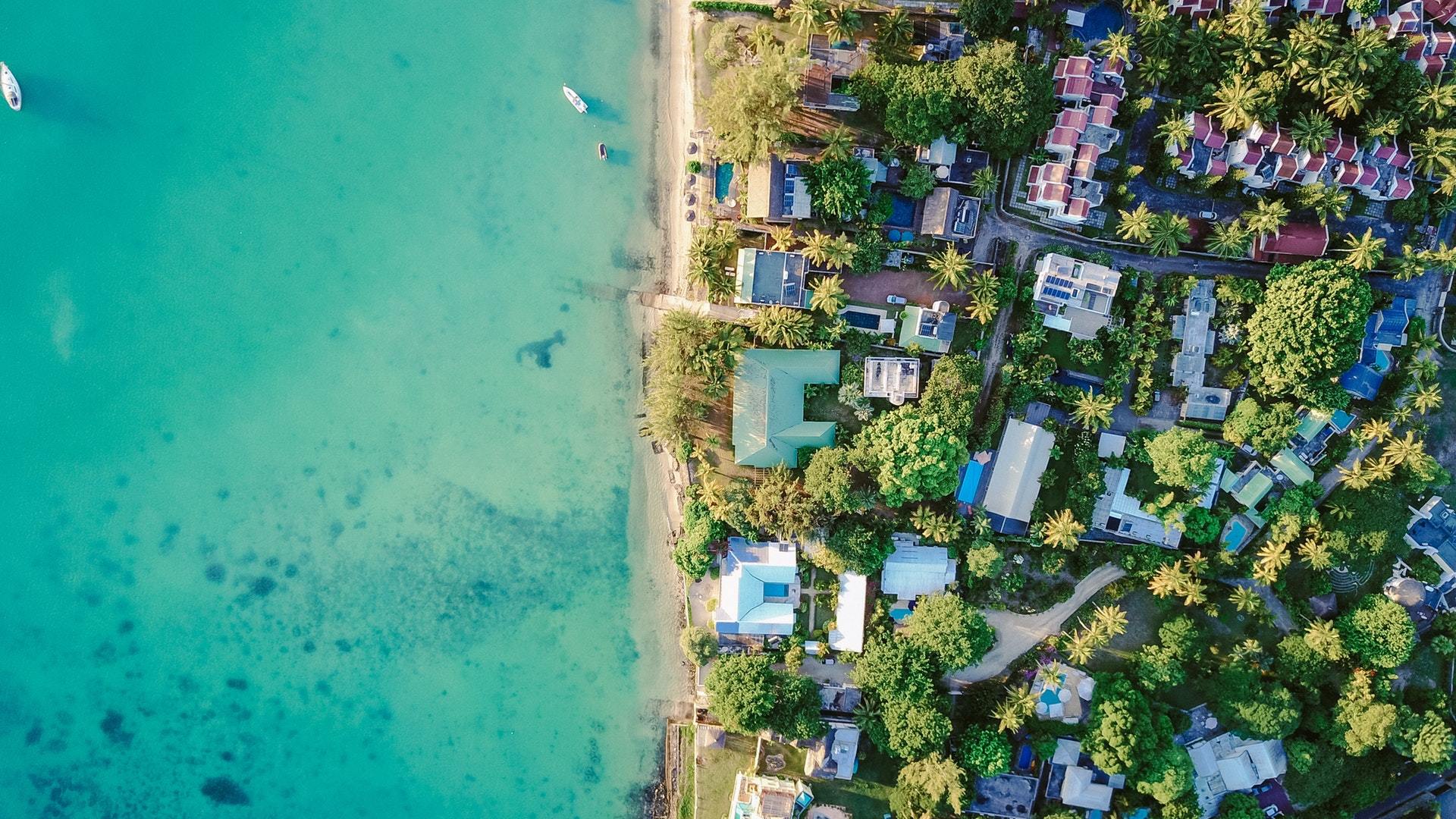 风景 航拍 大海 海岸