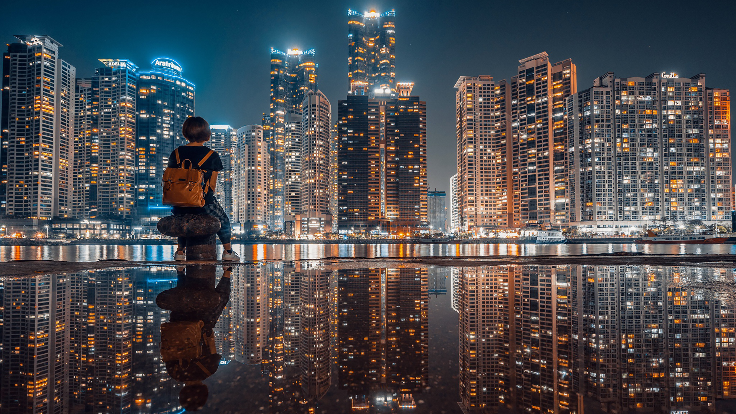 城市夜景 迷茫