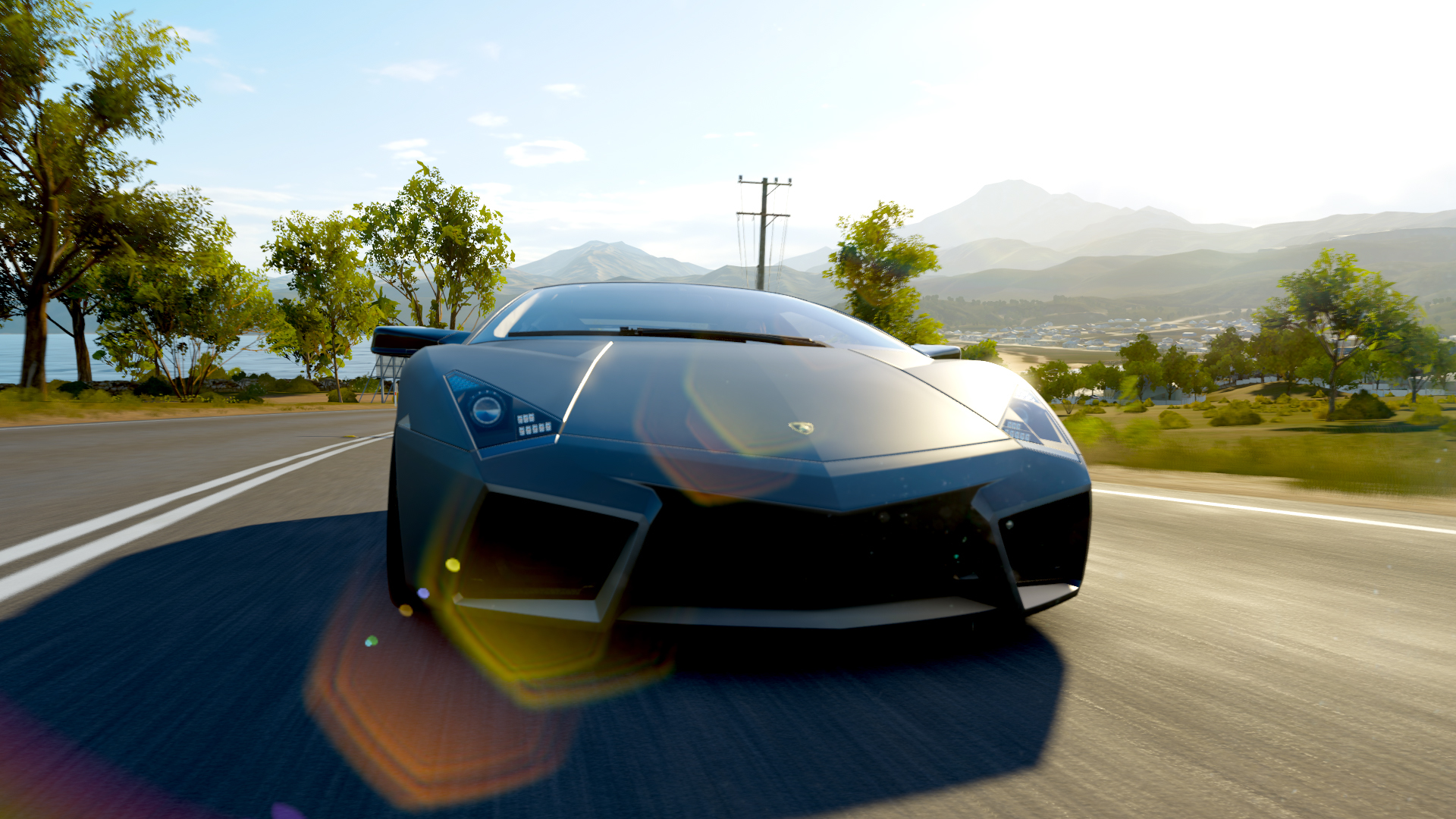 跑车 蓝色 兰博