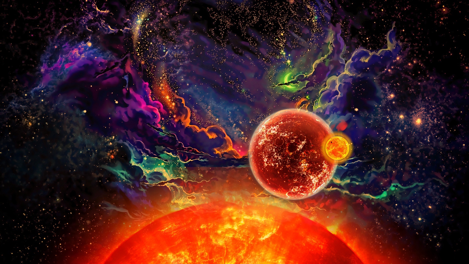 宇宙 爆炸 星空