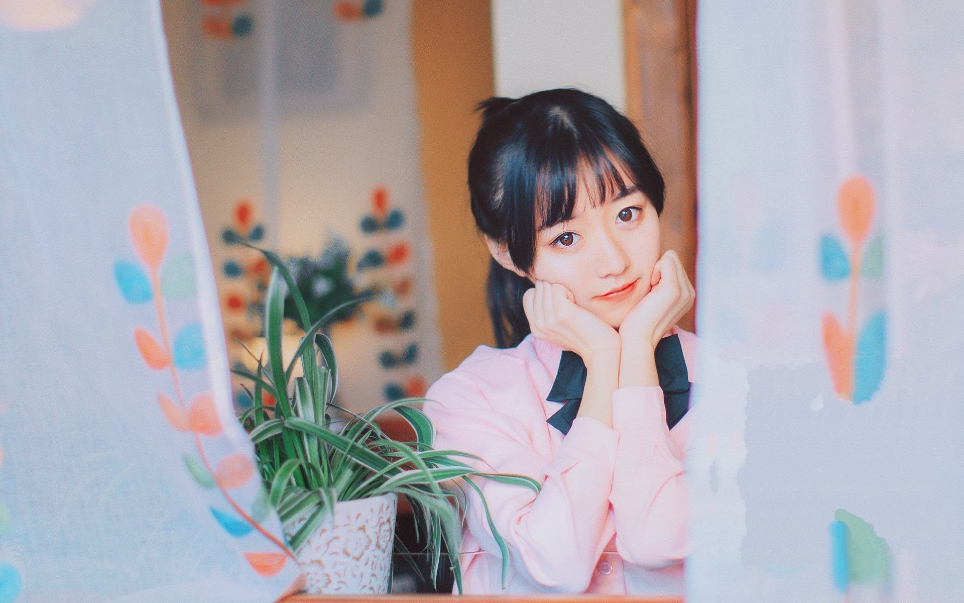 清纯 窗台 可爱