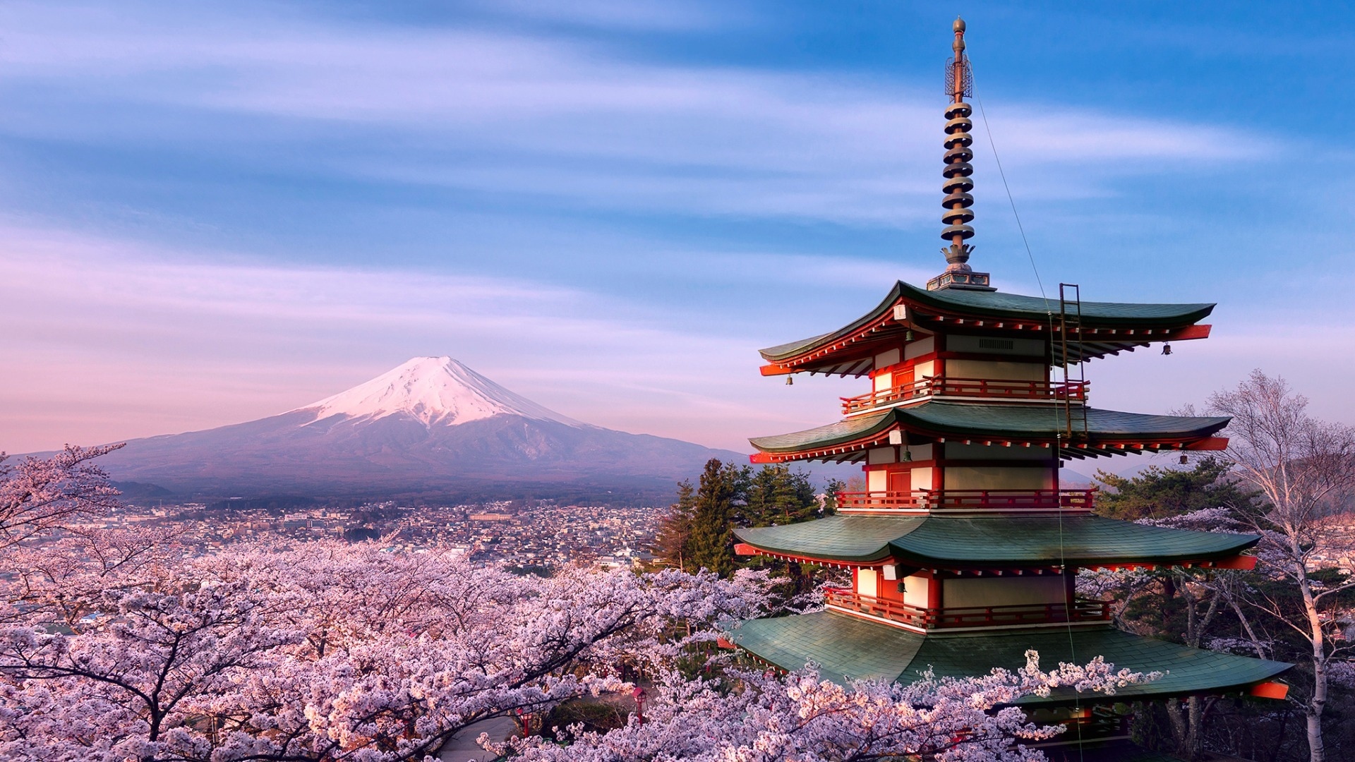 风景 富士山 日本 旅游胜地