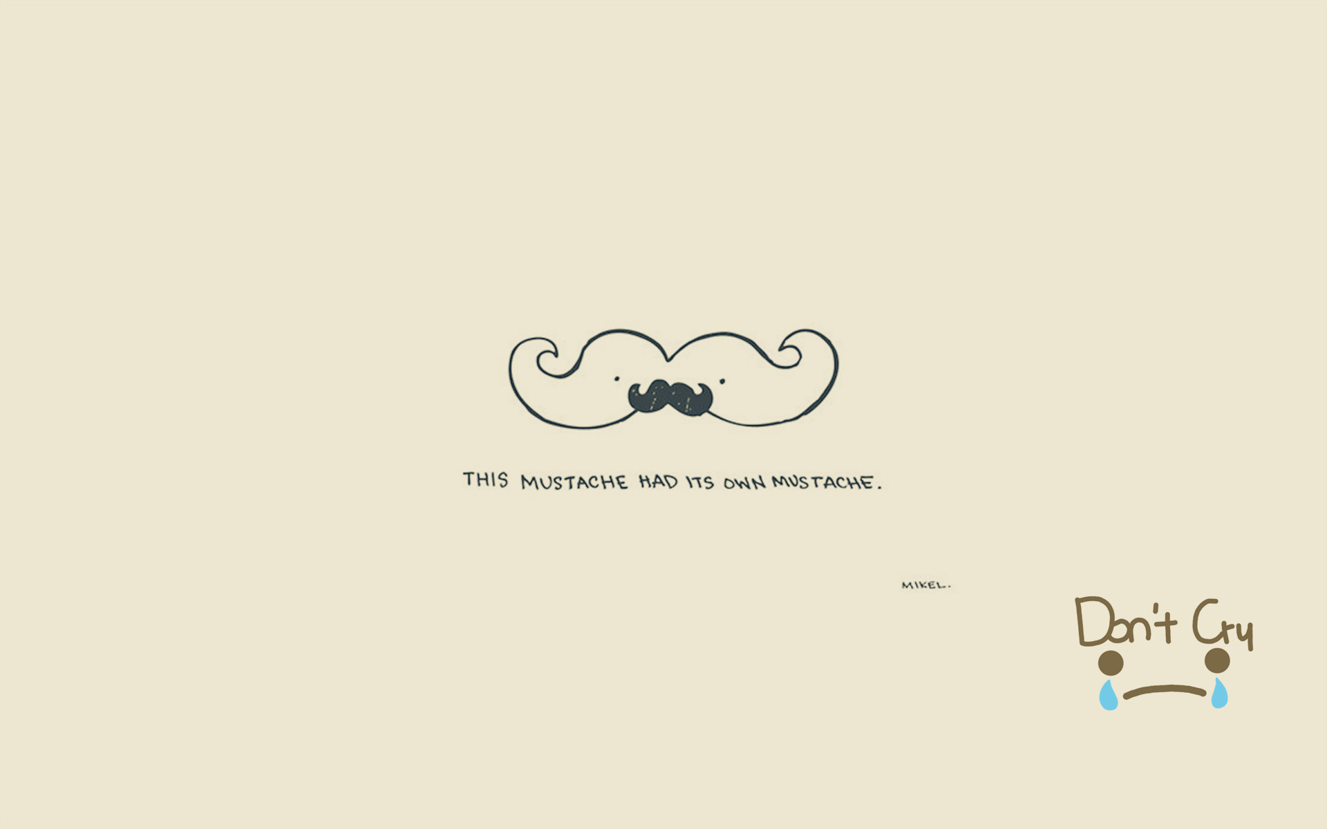 文字控 手绘 小胡子