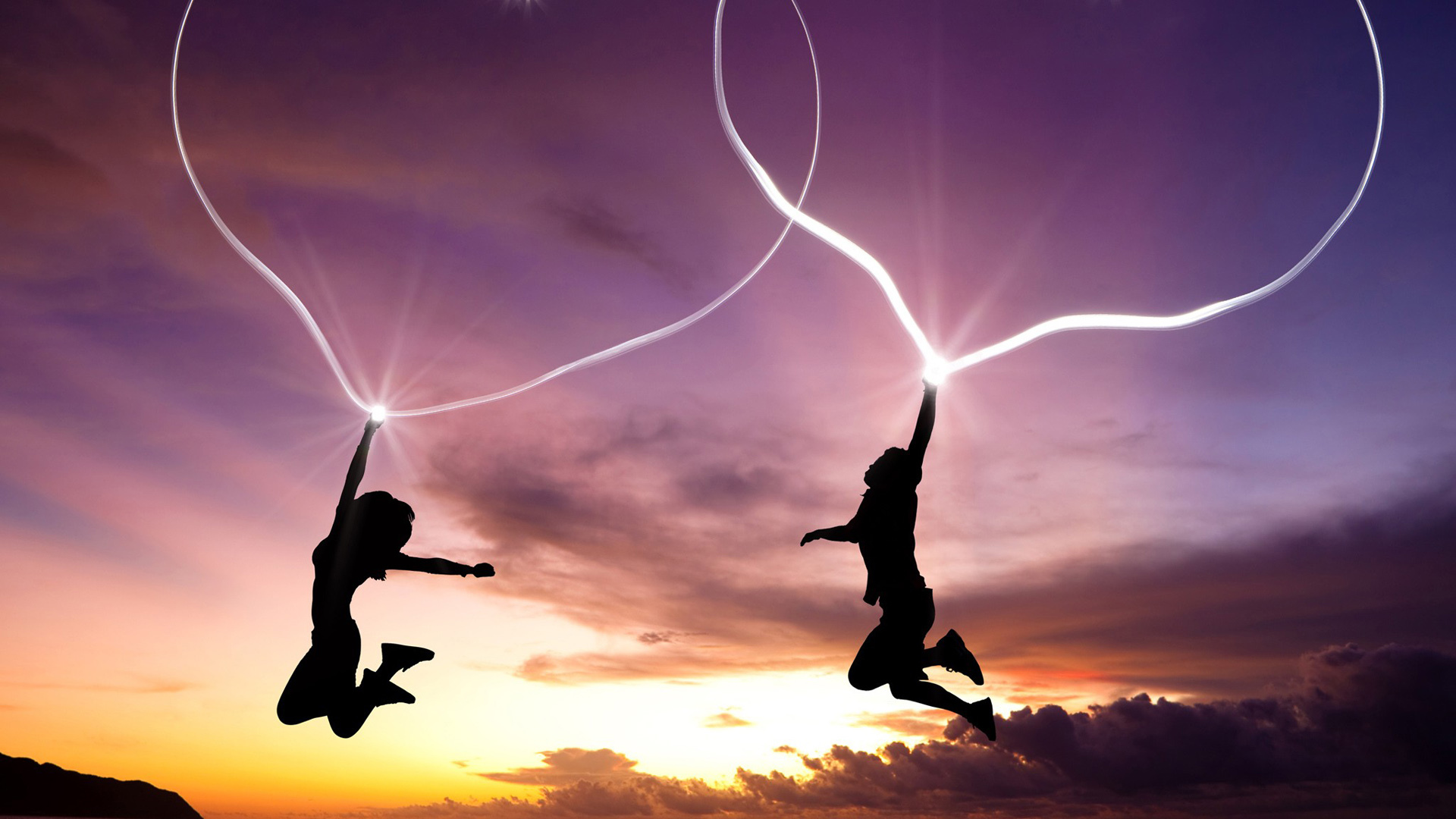 心动创意 闪电 爱心 情侣