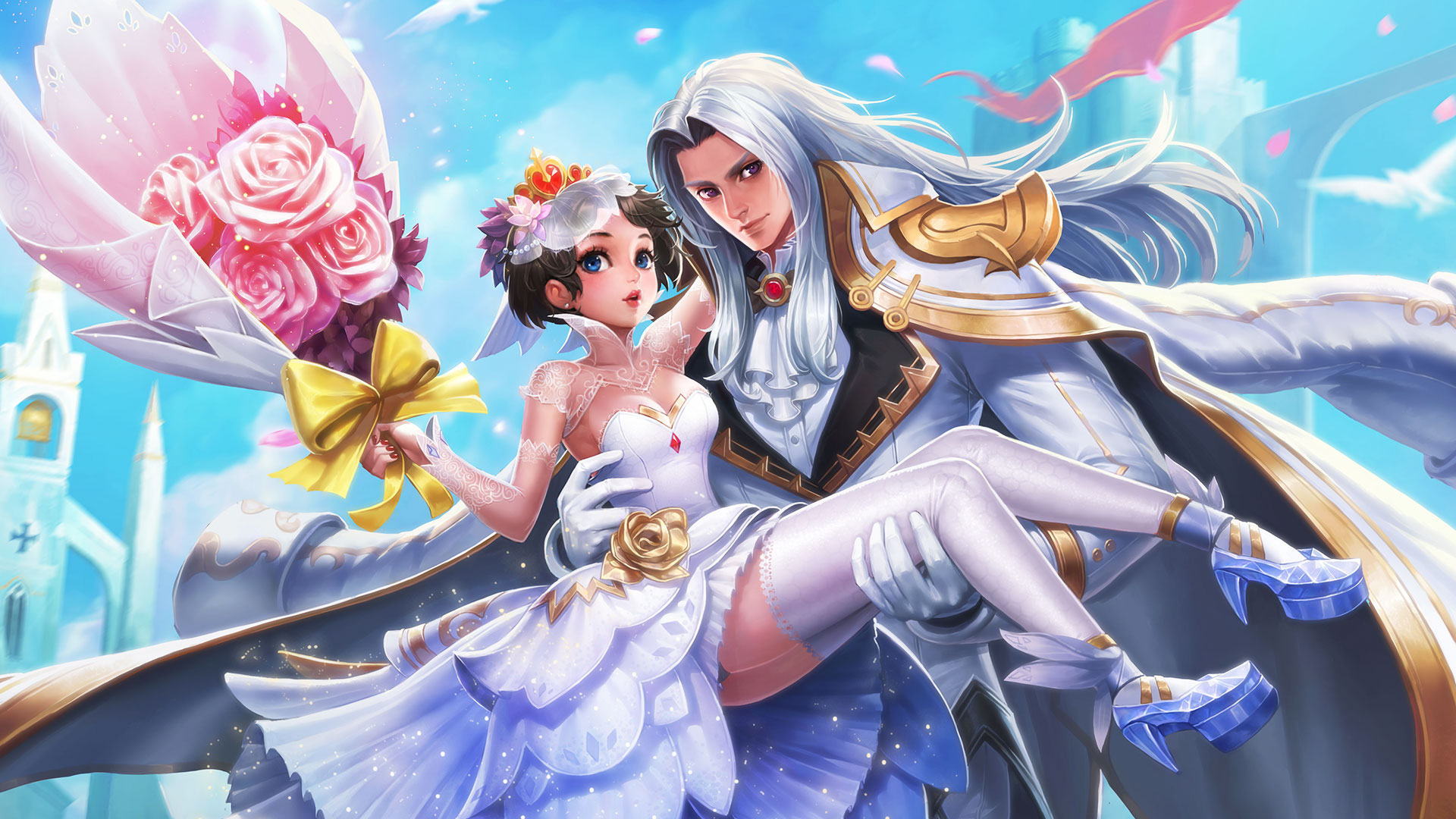 王者荣耀 小乔 纯白花嫁