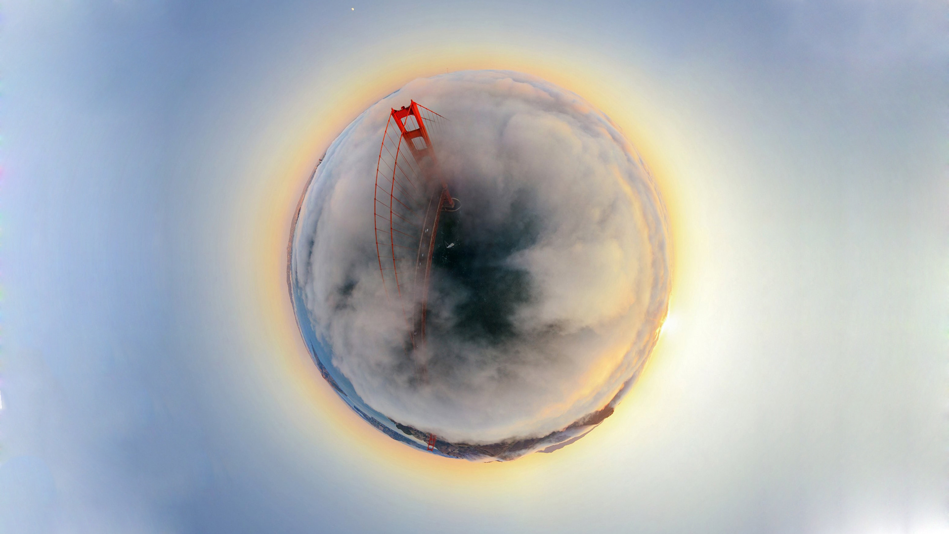 炫酷 地球 金门大桥