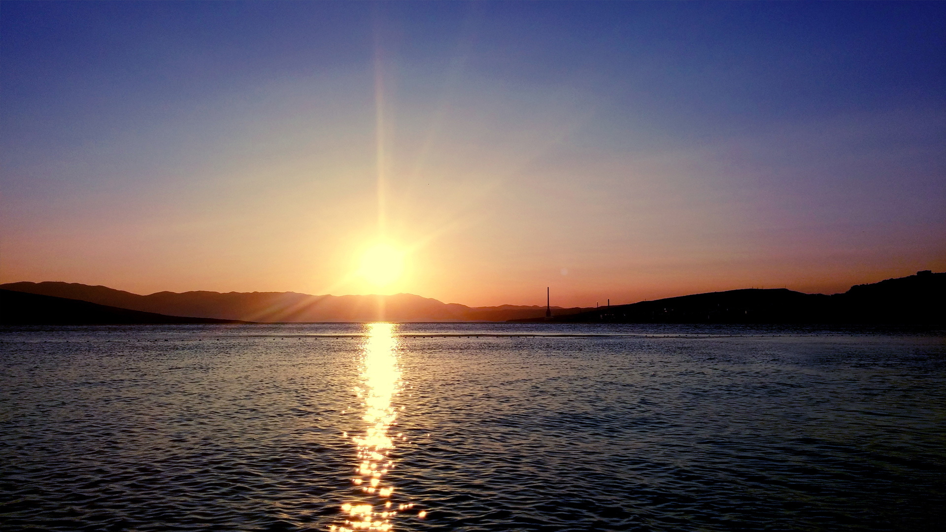 落日 夕阳 海边