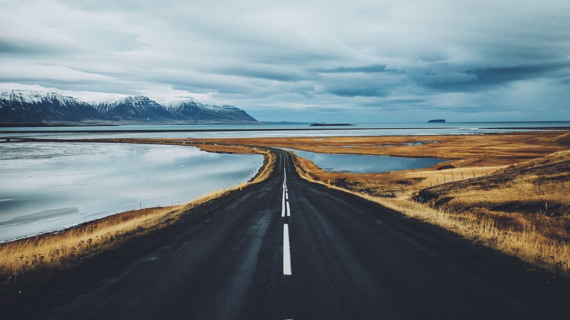 风景 自然风光 公路 道路 草地