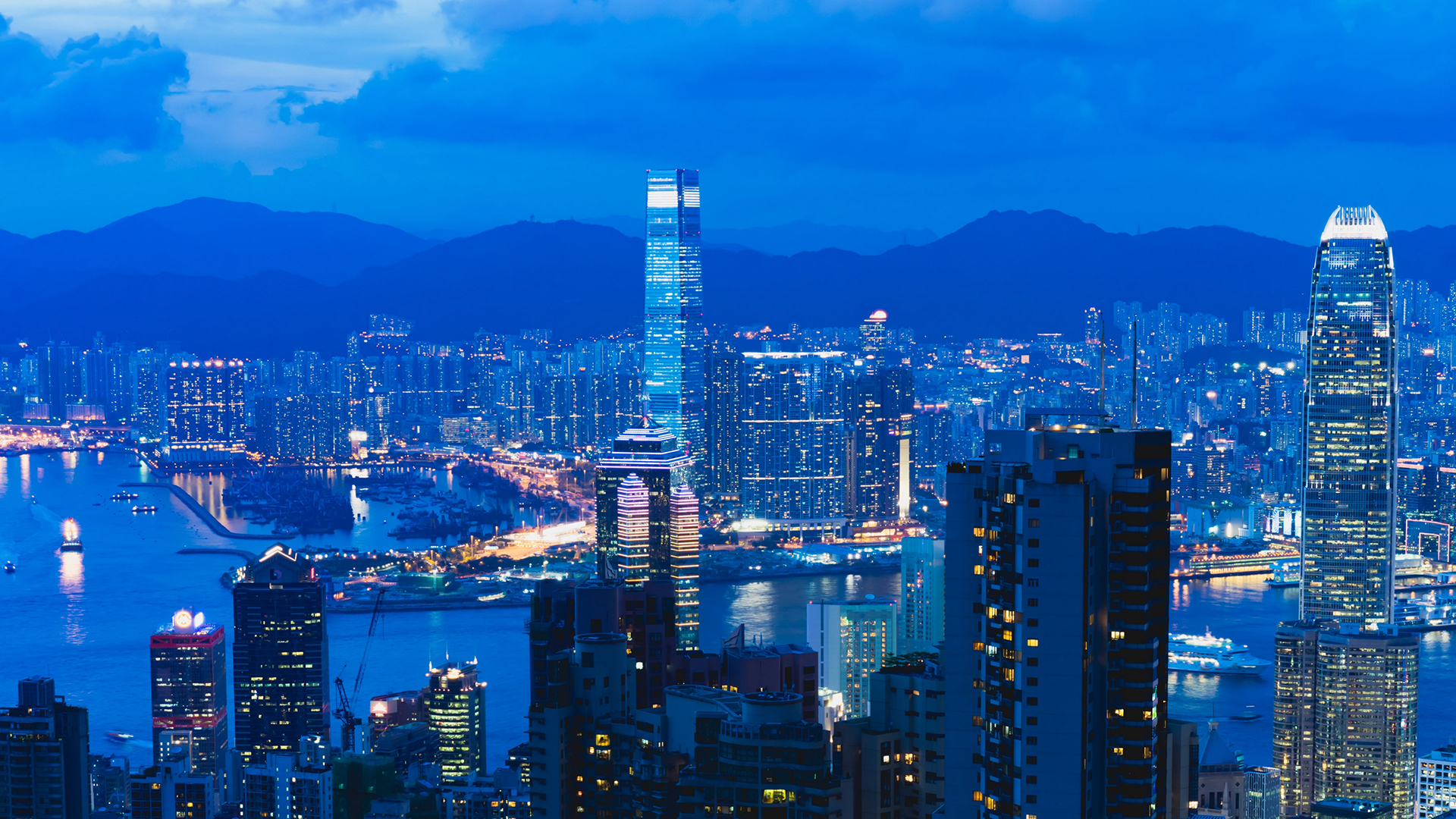 城市夜景 香港   城市夜景