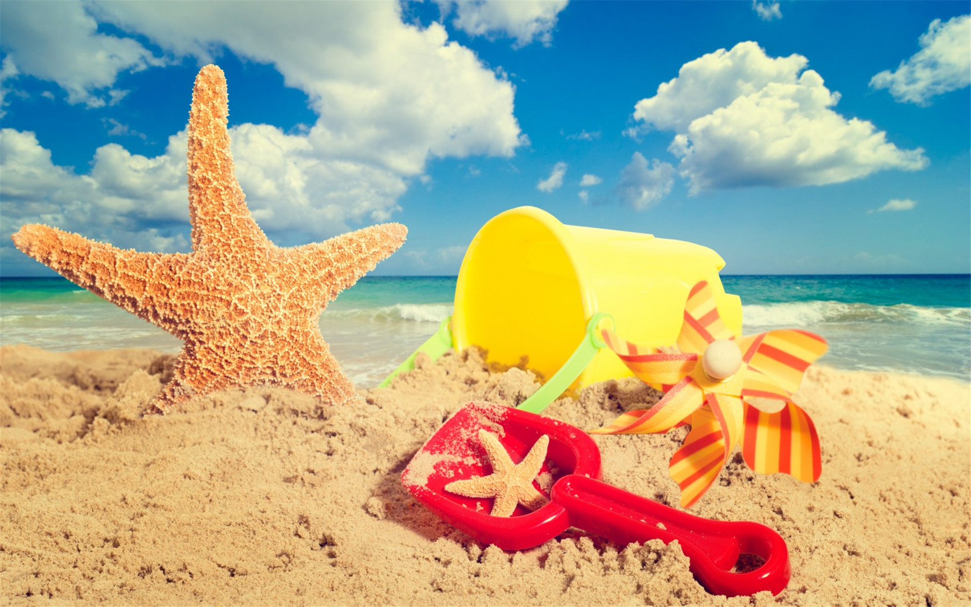 小清新 静物写真 沙滩 玩具