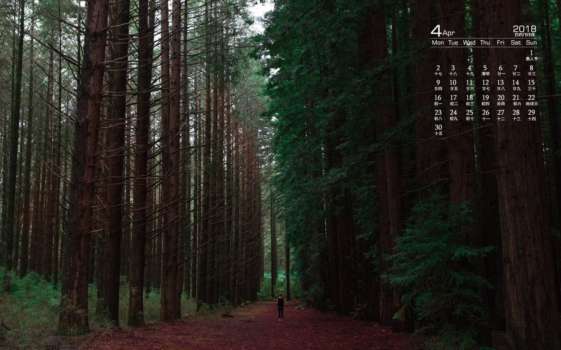 月历 2018年4月