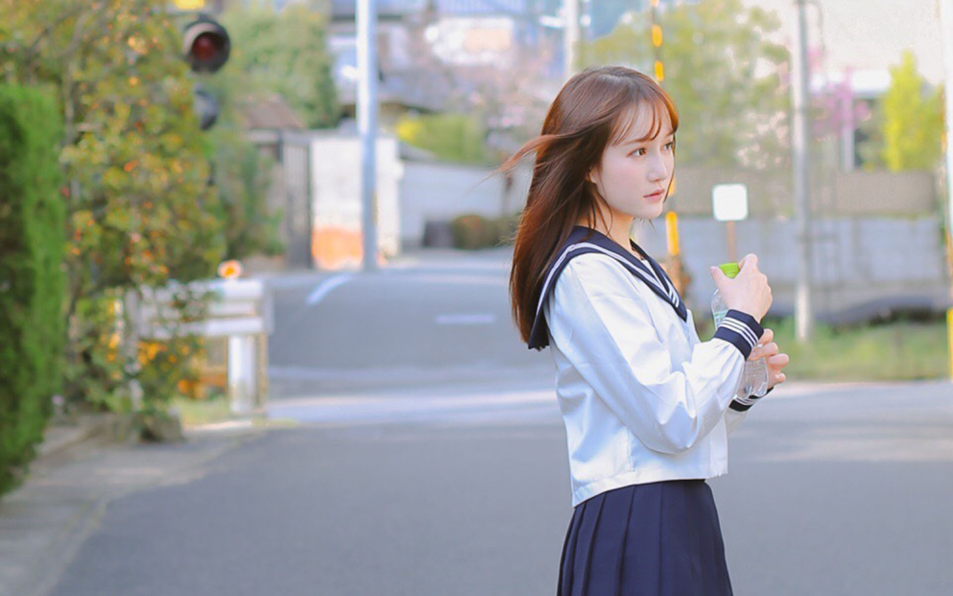 清纯    日系美女   街拍  可爱  制服