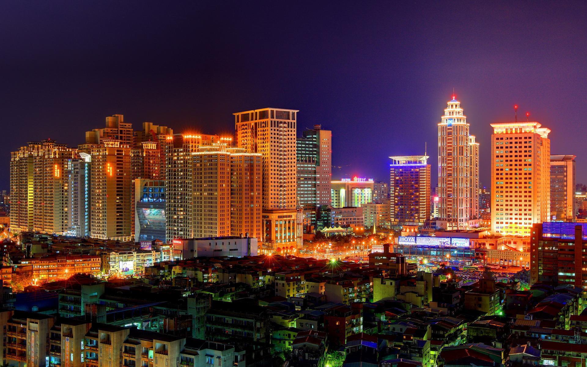 风景 城市夜景 灯火璀璨 夜色迷人 美丽壮观