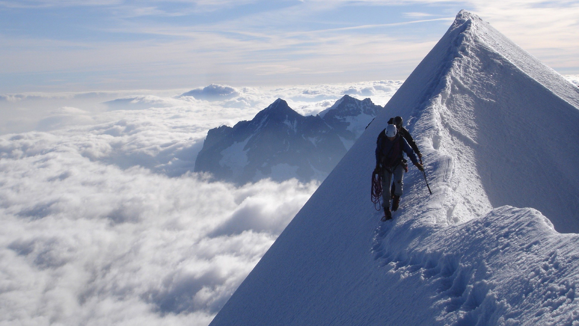 风景 雪山 云 登山